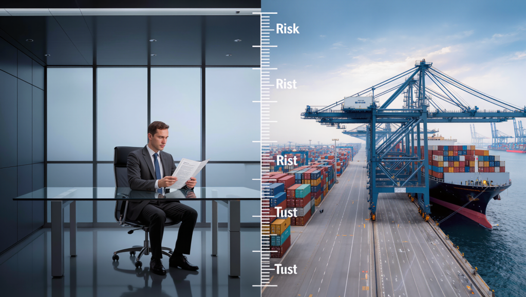 Comparison of international trade payment methods by risk to buyer and seller